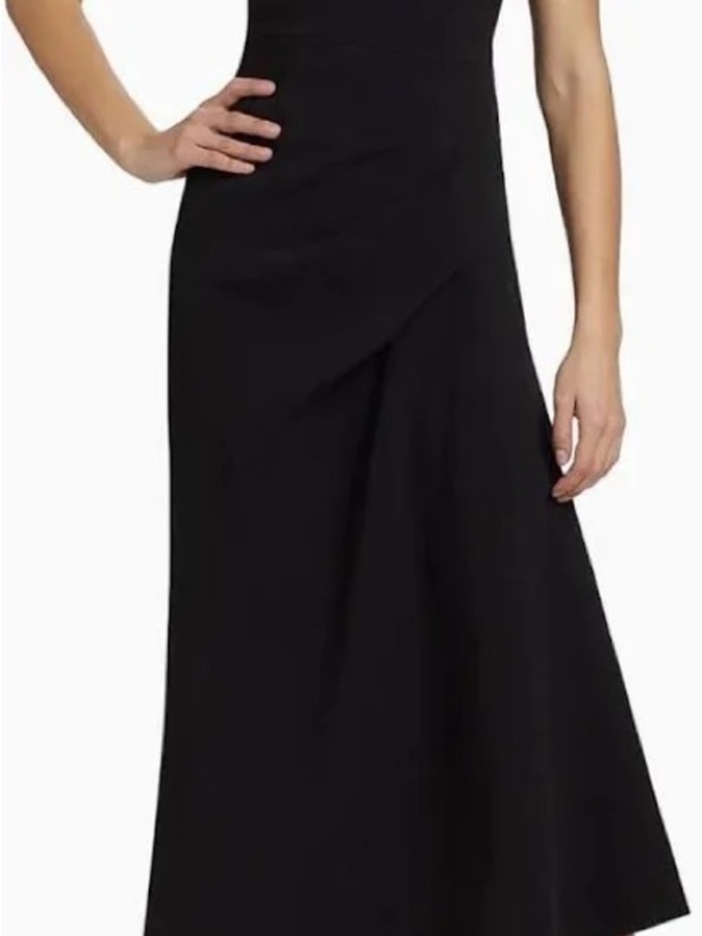 Acler Black Sleeveless Maxi Dress with Draped Waist Detail - Picture 4 of 10